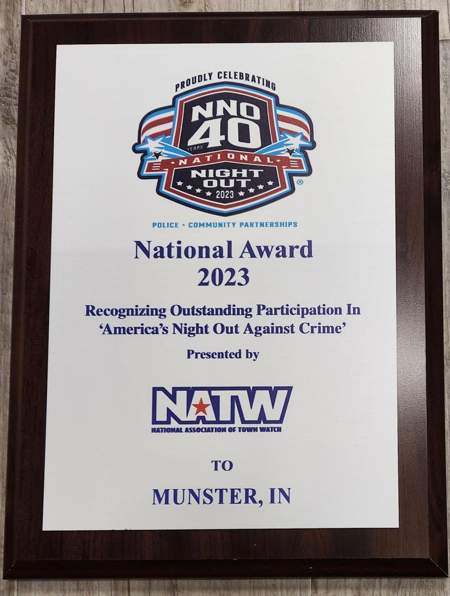 Munster’s 2023 National Night Out Event Ranked #5 in the United States ...